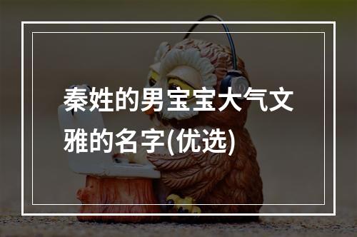 秦姓的男宝宝大气文雅的名字(优选)