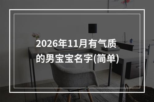2026年11月有气质的男宝宝名字(简单)