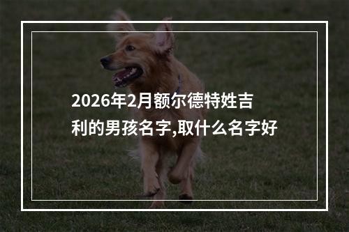 2026年2月额尔德特姓吉利的男孩名字,取什么名字好