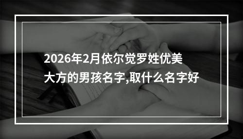 2026年2月依尔觉罗姓优美大方的男孩名字,取什么名字好