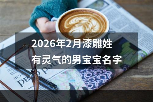 2026年2月漆雕姓有灵气的男宝宝名字