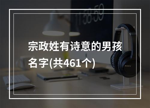 宗政姓有诗意的男孩名字(共461个)