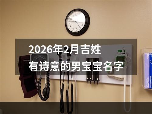 2026年2月吉姓有诗意的男宝宝名字