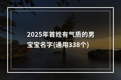 2025年首姓有气质的男宝宝名字(通用338个)