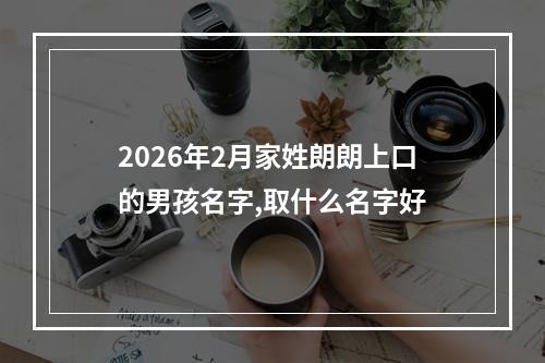 2026年2月家姓朗朗上口的男孩名字,取什么名字好