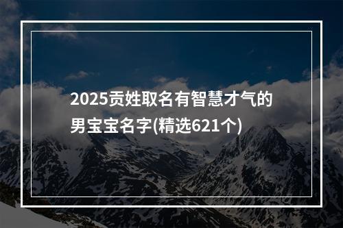 2025贡姓取名有智慧才气的男宝宝名字(精选621个)