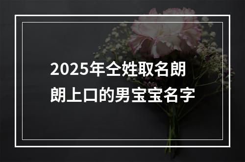 2025年仝姓取名朗朗上口的男宝宝名字