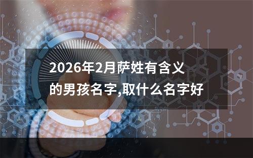 2026年2月萨姓有含义的男孩名字,取什么名字好