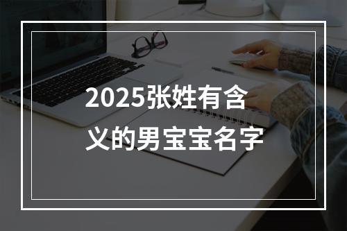 2025张姓有含义的男宝宝名字