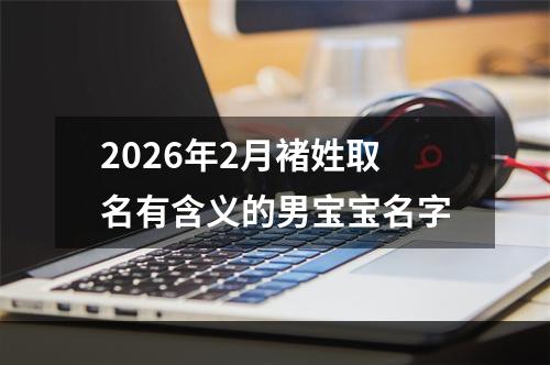 2026年2月褚姓取名有含义的男宝宝名字