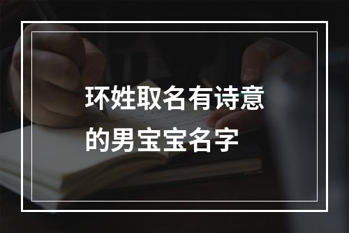 环姓取名有诗意的男宝宝名字