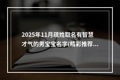 2025年11月疏姓取名有智慧才气的男宝宝名字(精彩推荐362个)