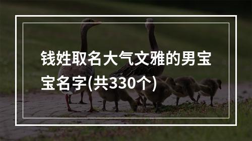 钱姓取名大气文雅的男宝宝名字(共330个)