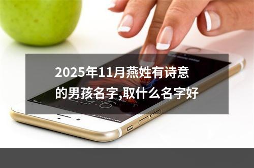 2025年11月燕姓有诗意的男孩名字,取什么名字好