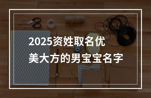 2025资姓取名优美大方的男宝宝名字