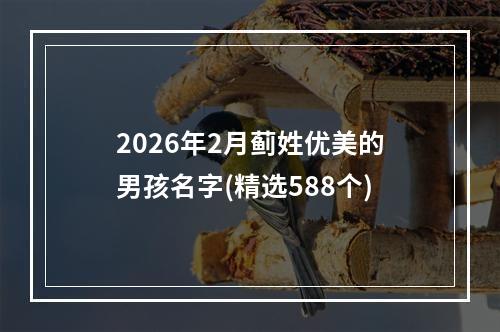 2026年2月蓟姓优美的男孩名字(精选588个)