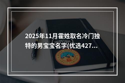 2025年11月霍姓取名冷门独特的男宝宝名字(优选427个)