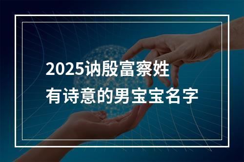 2025讷殷富察姓有诗意的男宝宝名字
