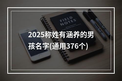 2025称姓有涵养的男孩名字(通用376个)
