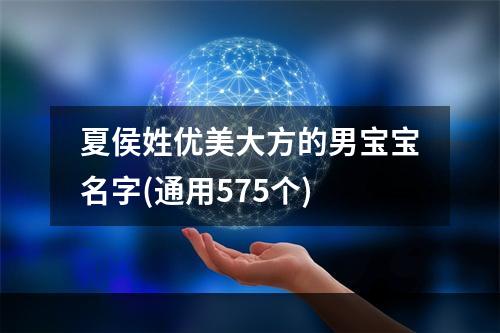 夏侯姓优美大方的男宝宝名字(通用575个)