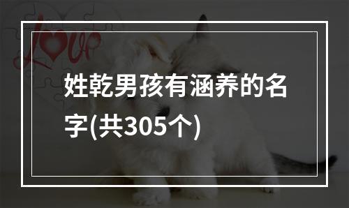 姓乾男孩有涵养的名字(共305个)