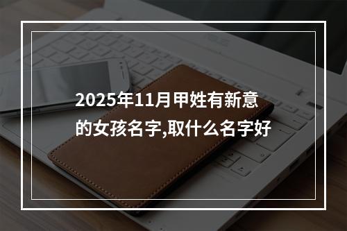 2025年11月甲姓有新意的女孩名字,取什么名字好