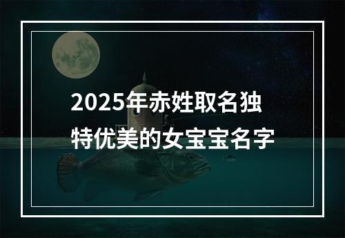2025年赤姓取名独特优美的女宝宝名字