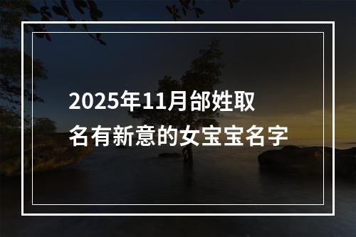 2025年11月邰姓取名有新意的女宝宝名字