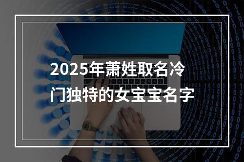 2025年萧姓取名冷门独特的女宝宝名字