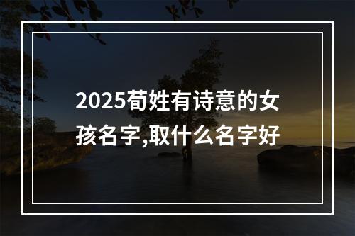 2025荀姓有诗意的女孩名字,取什么名字好