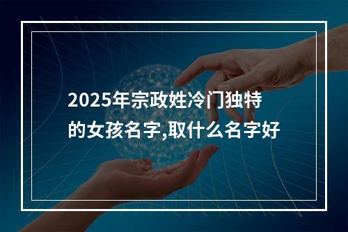 2025年宗政姓冷门独特的女孩名字,取什么名字好