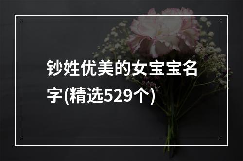 钞姓优美的女宝宝名字(精选529个)