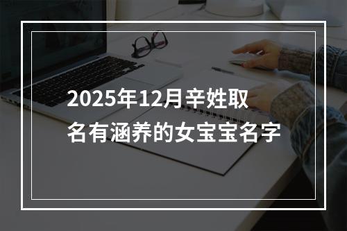 2025年12月辛姓取名有涵养的女宝宝名字