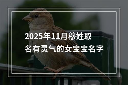 2025年11月穆姓取名有灵气的女宝宝名字