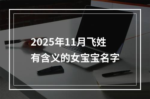 2025年11月飞姓有含义的女宝宝名字