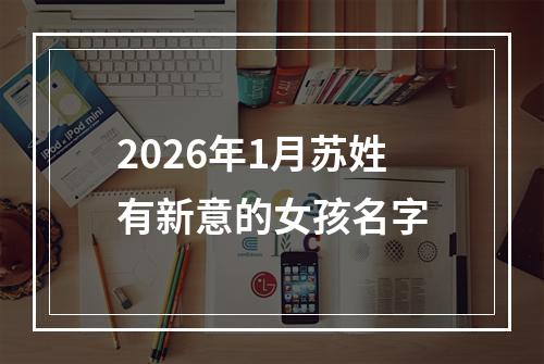 2026年1月苏姓有新意的女孩名字