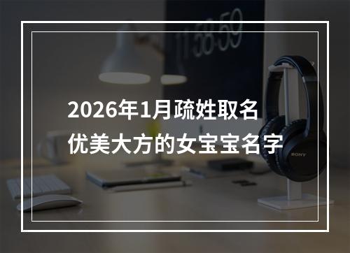 2026年1月疏姓取名优美大方的女宝宝名字