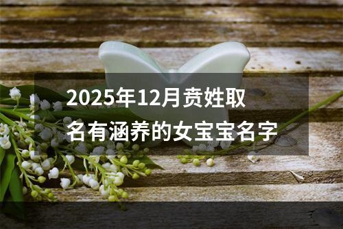 2025年12月贲姓取名有涵养的女宝宝名字