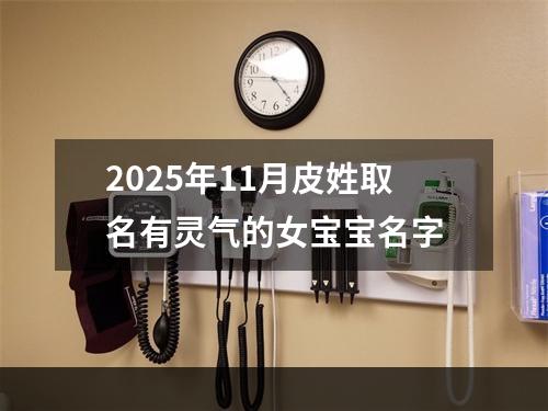 2025年11月皮姓取名有灵气的女宝宝名字