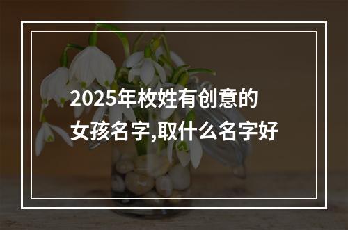 2025年枚姓有创意的女孩名字,取什么名字好