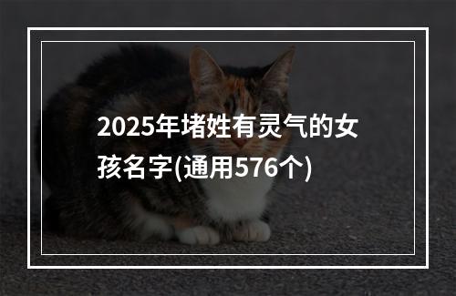2025年堵姓有灵气的女孩名字(通用576个)