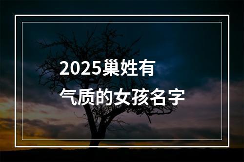 2025巢姓有气质的女孩名字