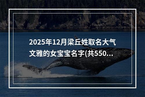 2025年12月梁丘姓取名大气文雅的女宝宝名字(共550个)