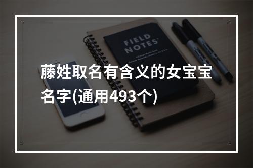 藤姓取名有含义的女宝宝名字(通用493个)