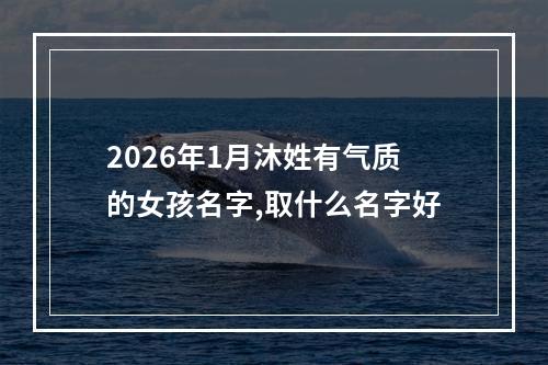 2026年1月沐姓有气质的女孩名字,取什么名字好