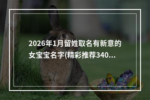 2026年1月留姓取名有新意的女宝宝名字(精彩推荐340个)