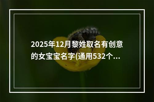 2025年12月黎姓取名有创意的女宝宝名字(通用532个)