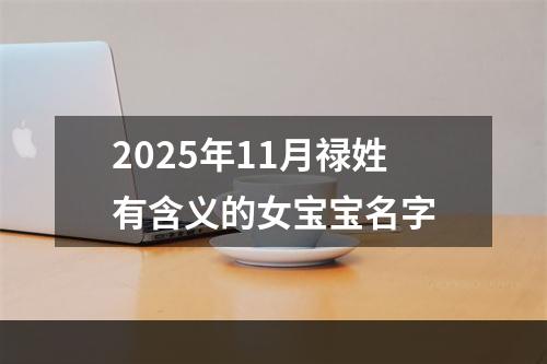 2025年11月禄姓有含义的女宝宝名字