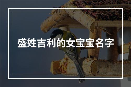 盛姓吉利的女宝宝名字