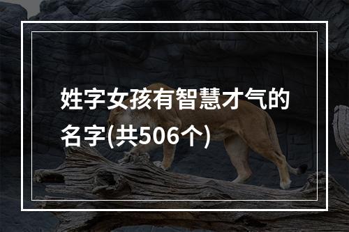 姓字女孩有智慧才气的名字(共506个)